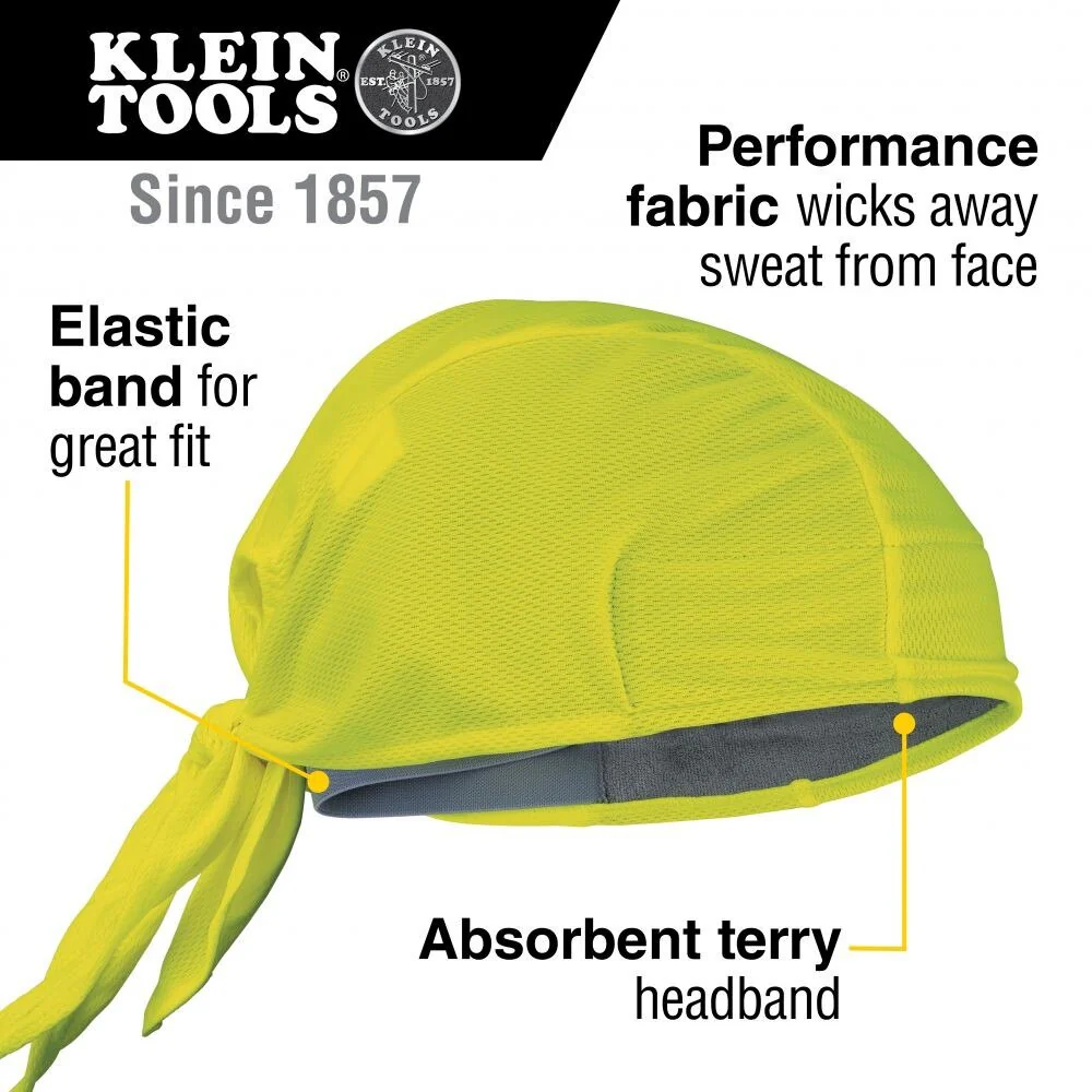 Klein 60546 Cooling Do Rag, High-Visibility Yellow, 2-Pack - Image 5