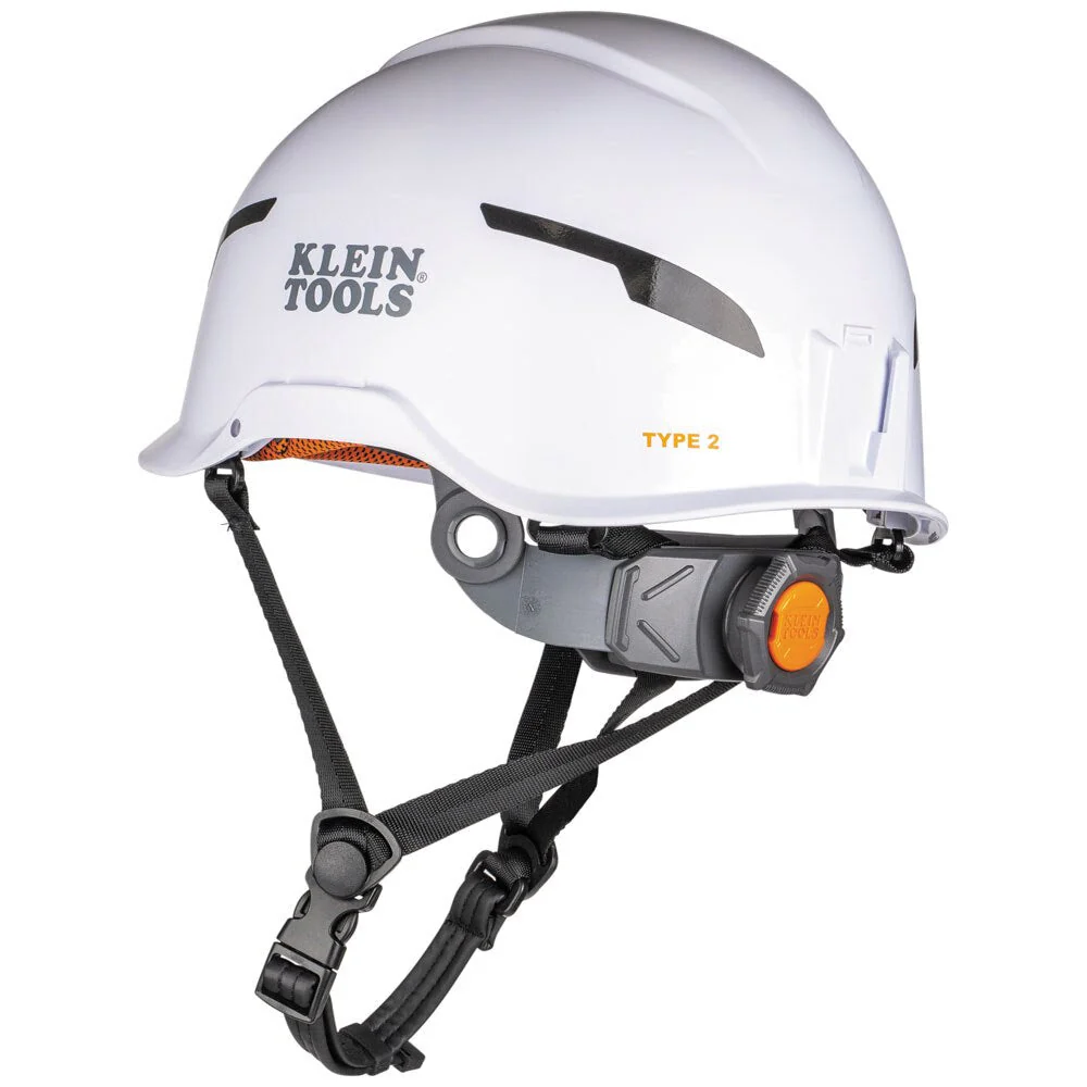 Klein 60564 Safety Helmet, Type-2, Non-Vented Class E, White - Image 6