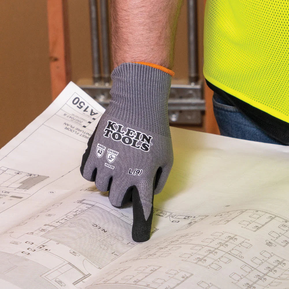 Klein 60584 Knit Dipped Gloves, Cut Level A2, Touchscreen, Medium, 2-Pair - Image 10
