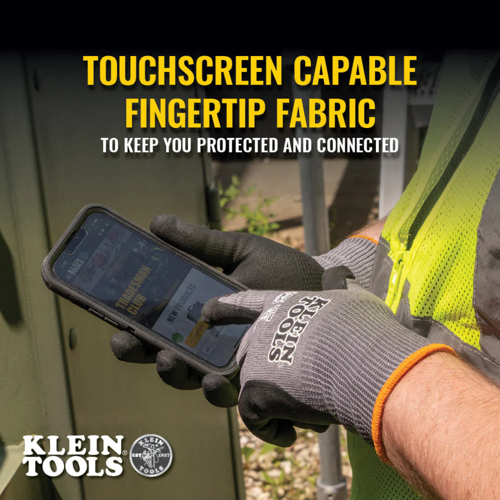 Klein 60590 Knit Dipped Gloves, Cut Level A4, Touchscreen, X-Large, 2-Pair - Image 4