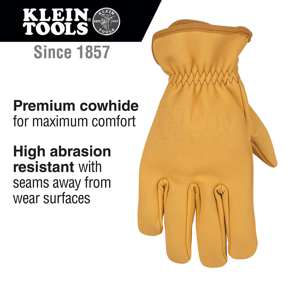 Klein 60602 Cowhide Leather Gloves, Small - Image 2