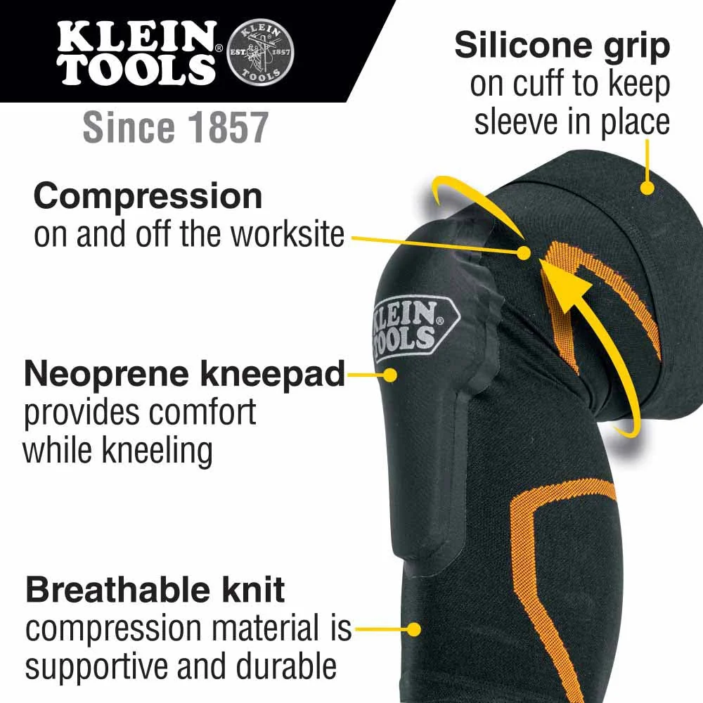 Klein 60622 Knee Pad Compression Sleeve S/M - Image 2