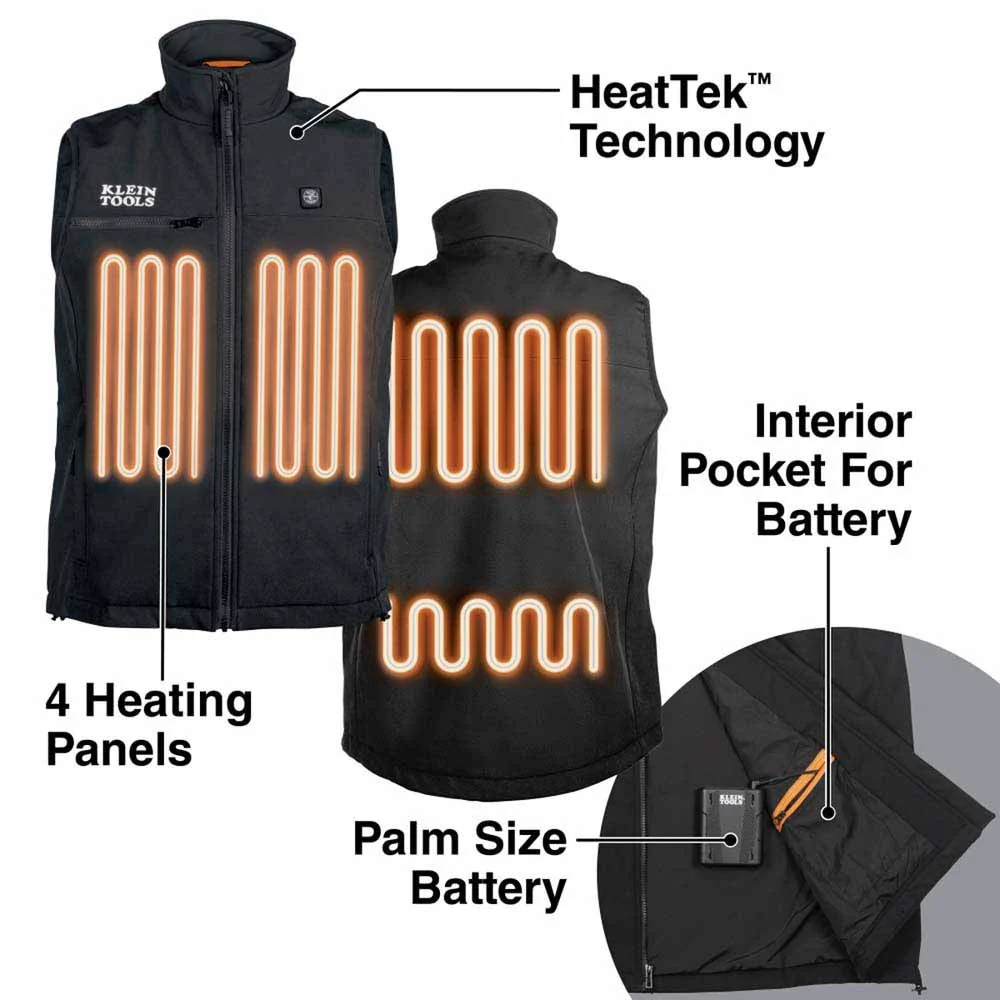 Klein 60954 Heated Base Layer Vest, Large - Image 2