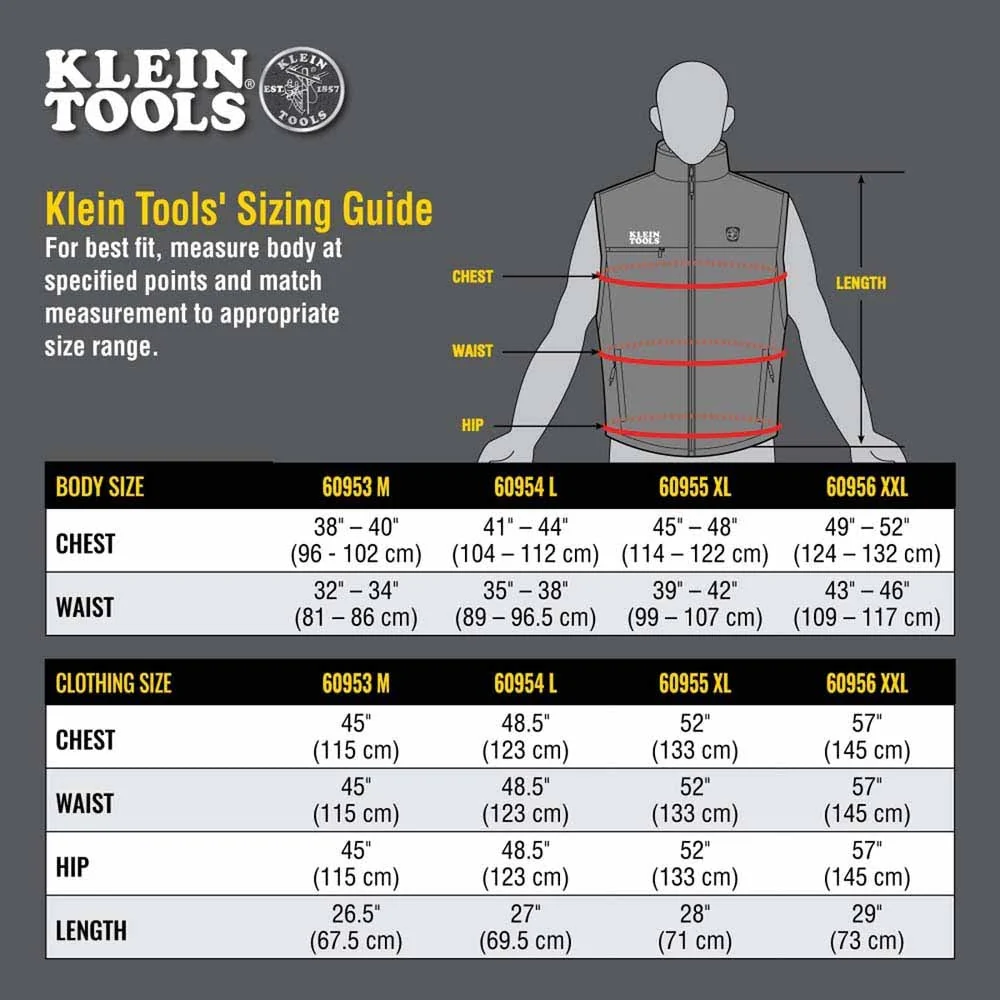 Klein 60955 Heated Base Layer Vest, Extra-Large - Image 3