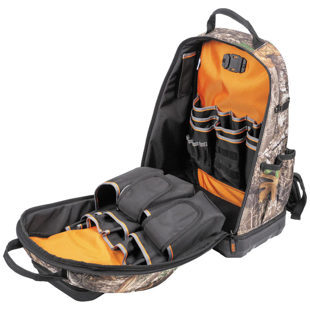 Klein 62800BPCAMO Tradesman Pro XL Tool Bag Backpack, 40 Pockets, Camo - Image 7