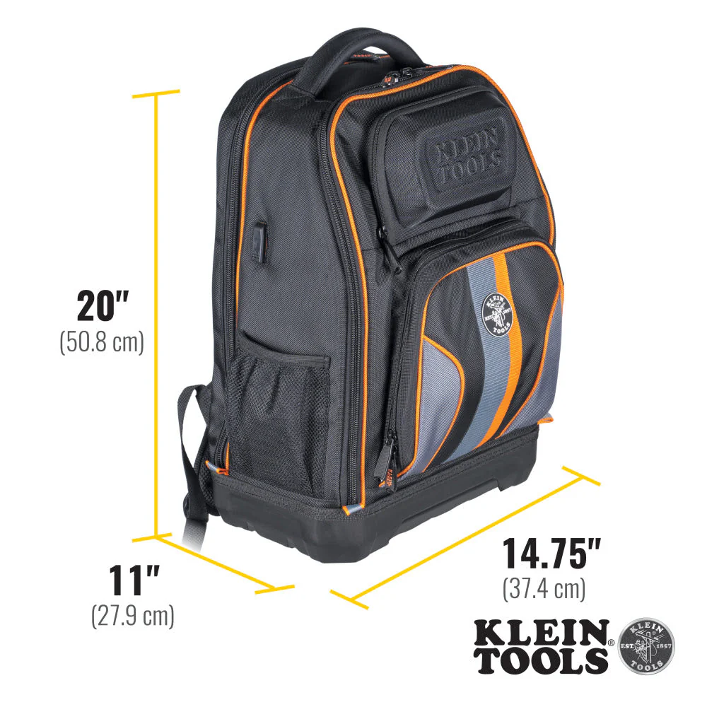 Klein 62805BPTECH Tradesman Pro XL Tech Tool Bag Backpack, 28 Pockets - Image 4