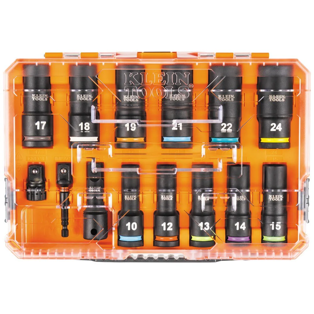 Klein 65111IMPCTM KNECT 1/2" Drive Deep Well Impact Socket Set, Metric, 14-Piece - Image 5