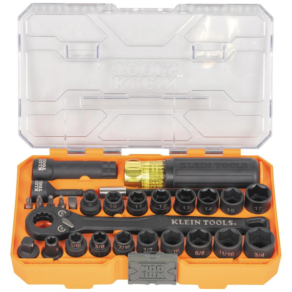 Klein 65400KNECT KNECT Essential Pass Through Impact Socket Set, SAE, Metric, 28-Piece - Image 4