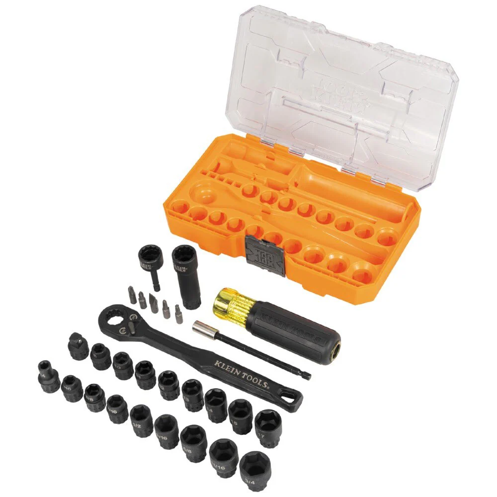 Klein 65400KNECT KNECT Essential Pass Through Impact Socket Set, SAE, Metric, 28-Piece - Image 5