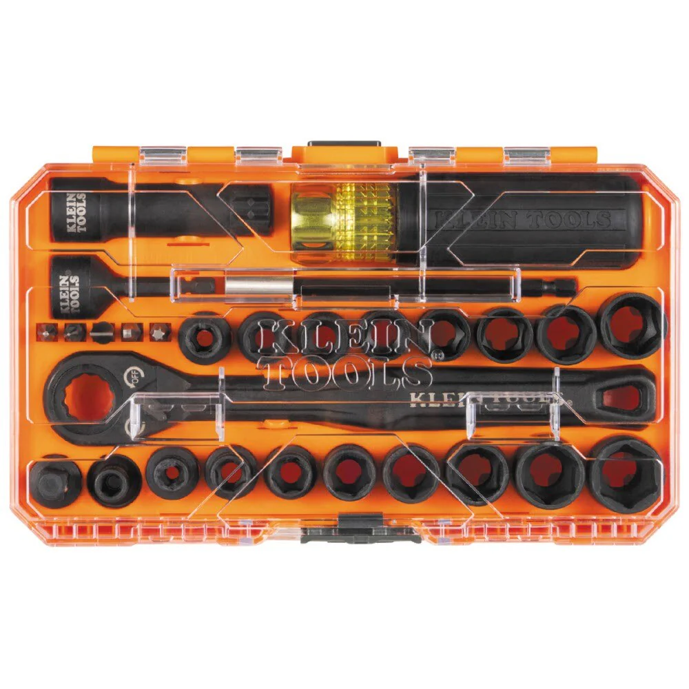 Klein 65400KNECT KNECT Essential Pass Through Impact Socket Set, SAE, Metric, 28-Piece - Image 7