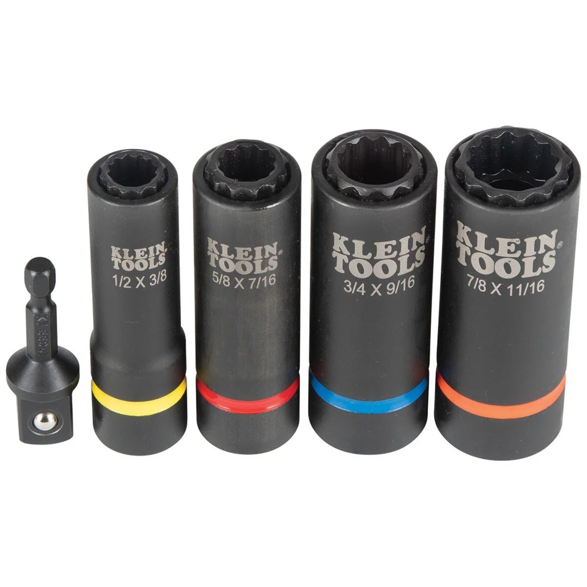 Klein 66040 2-in-1 12-Point Impact Socket Set with Adapter and Case (5 Piece) - Image 3