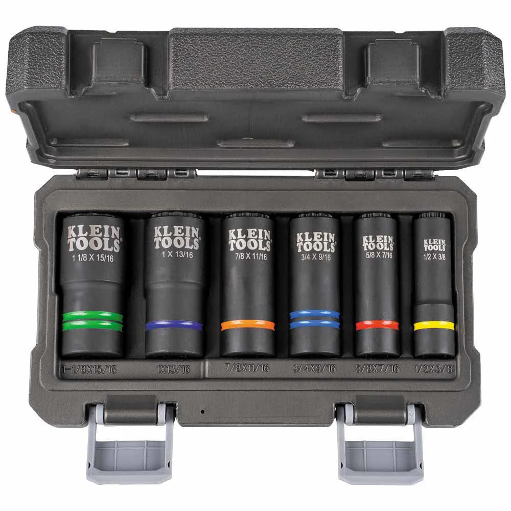 Klein 66090 2-In-1 Slotted Impact Socket Set, 12-Point, 6-Piece - Image 3