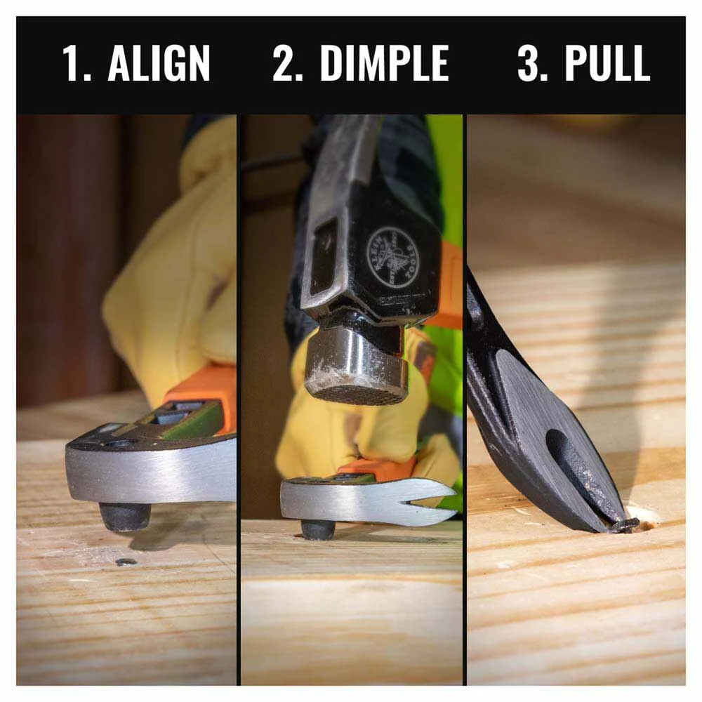 Klein 66093 Nail Puller with Integrated Dimpler, 12-Inch - Image 7