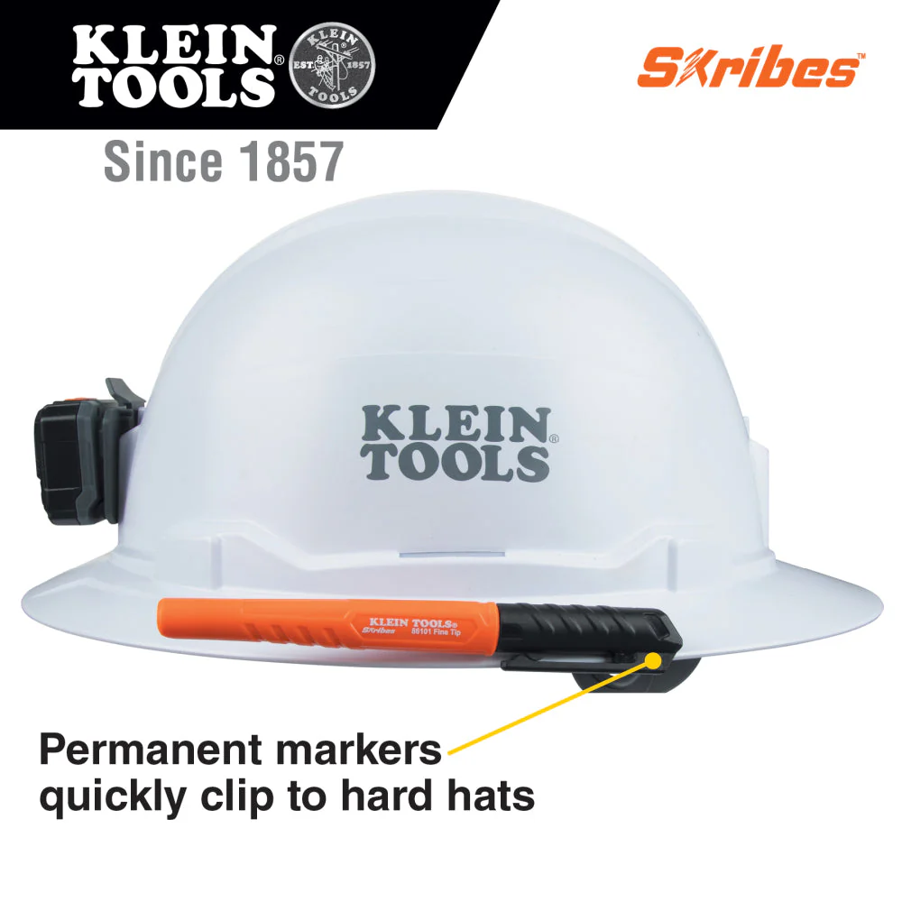 Klein 8610112 Skribes Fine Tip Permanent Markers, Black, 12-Pack - Image 4