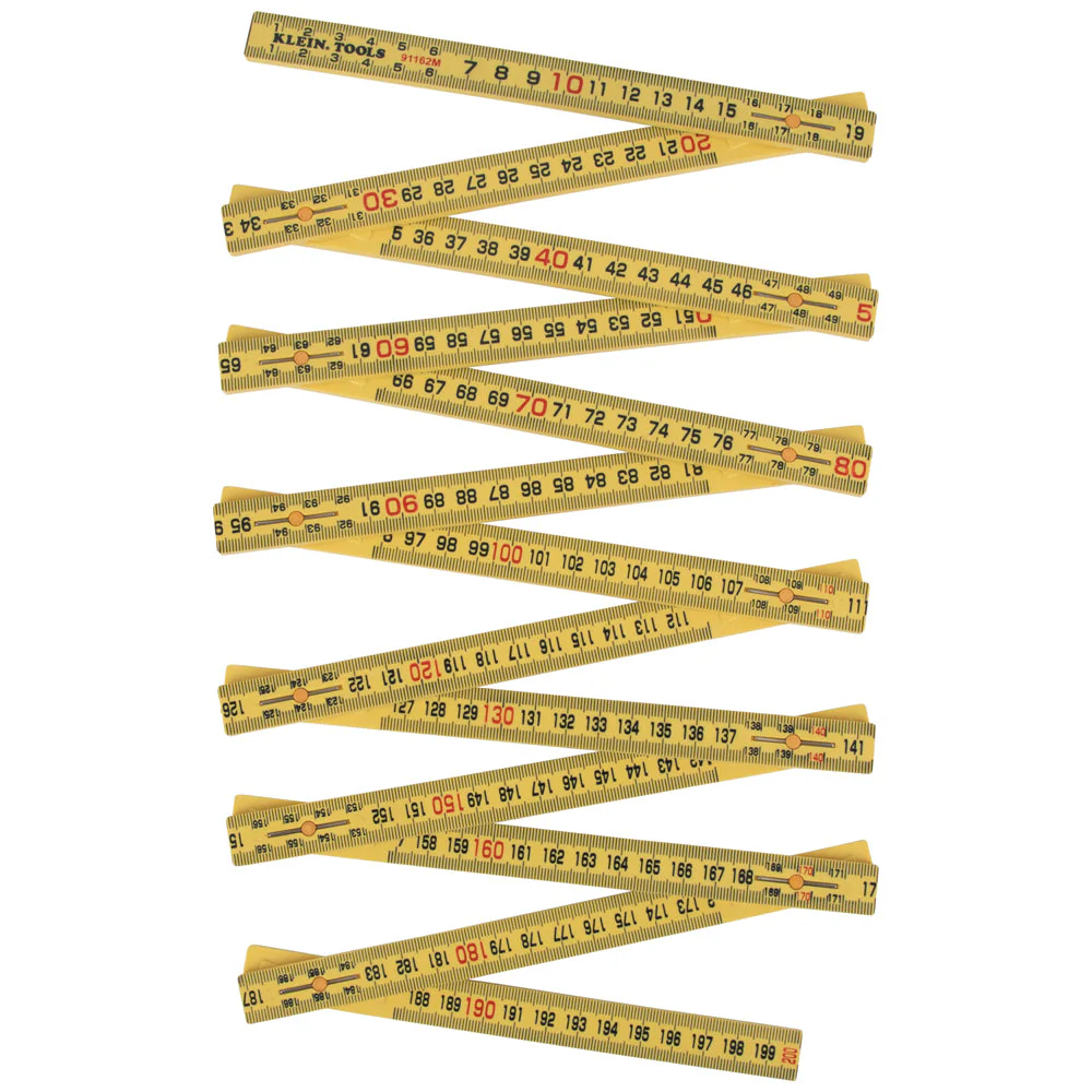 Klein 91162M Fiberglass Folding Ruler, Outside Reading, Metric - Image 4