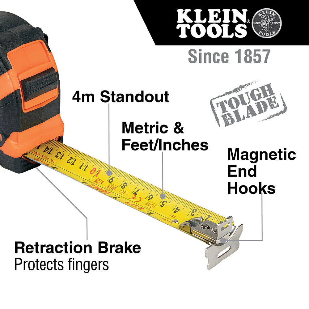 Klein 9375 7.5-Meter Magnetic Double-Hook Tape Measure - Image 6