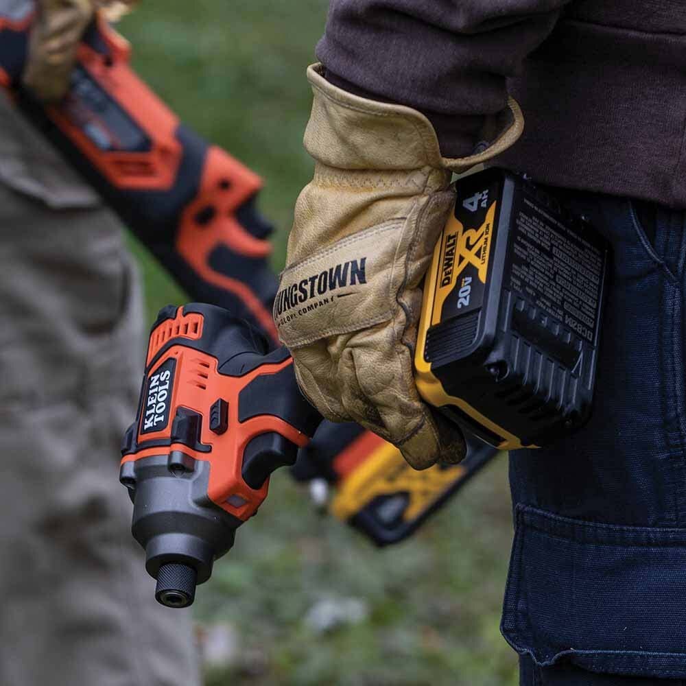 Klein BAT20CD Battery-Operated Compact Impact Driver, 1/4-Inch Hex Drive, Tool Only - Image 4