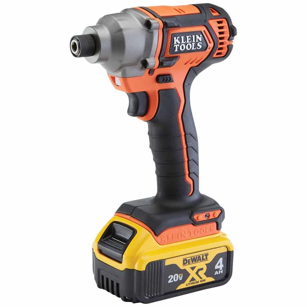 Klein BAT20CD1 Battery-Operated Compact Impact Driver, 1/4-Inch Hex Drive, Full Kit - Image 3