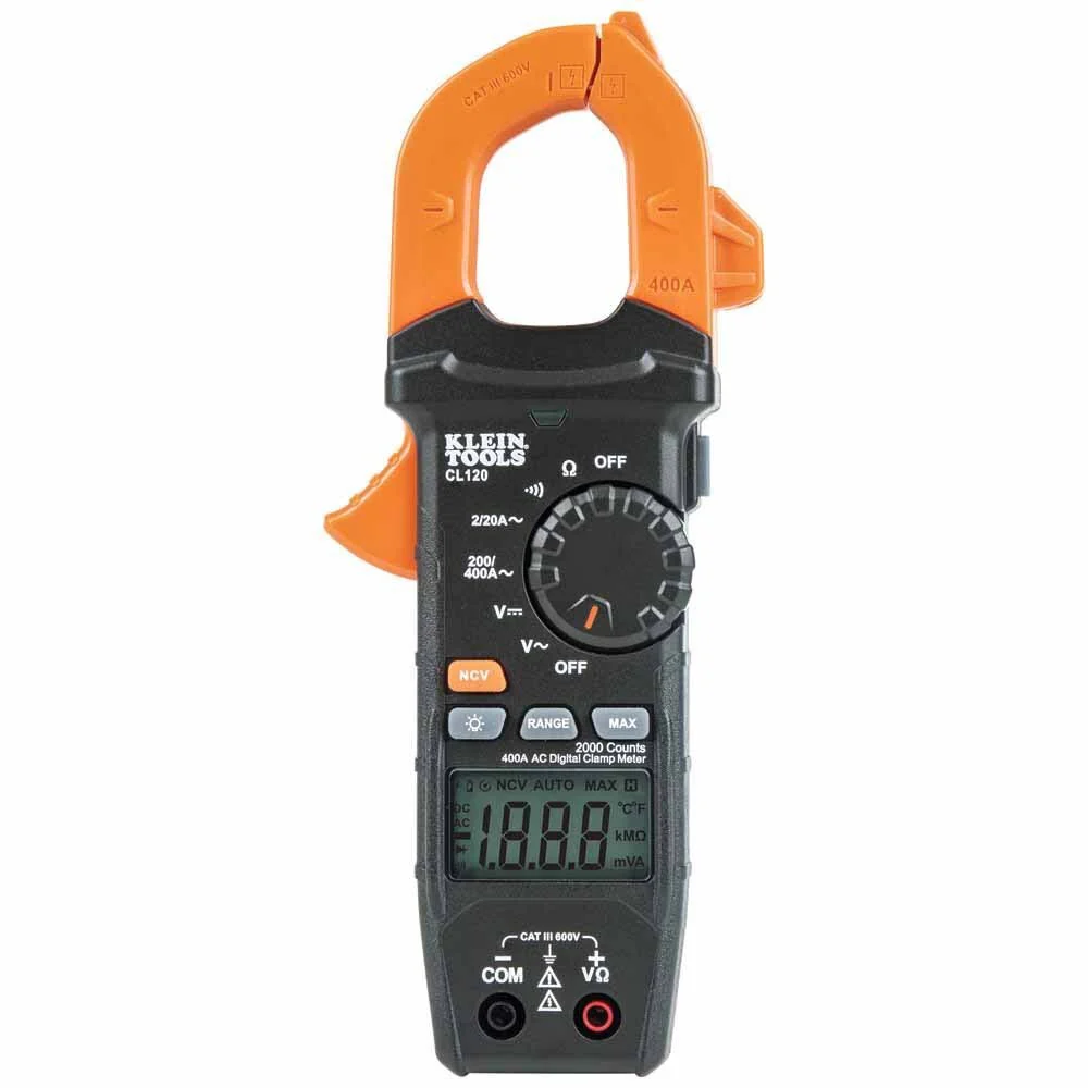 Klein CL120 Digital Clamp Meter, AC Auto-Ranging 400 Amp - Image 5