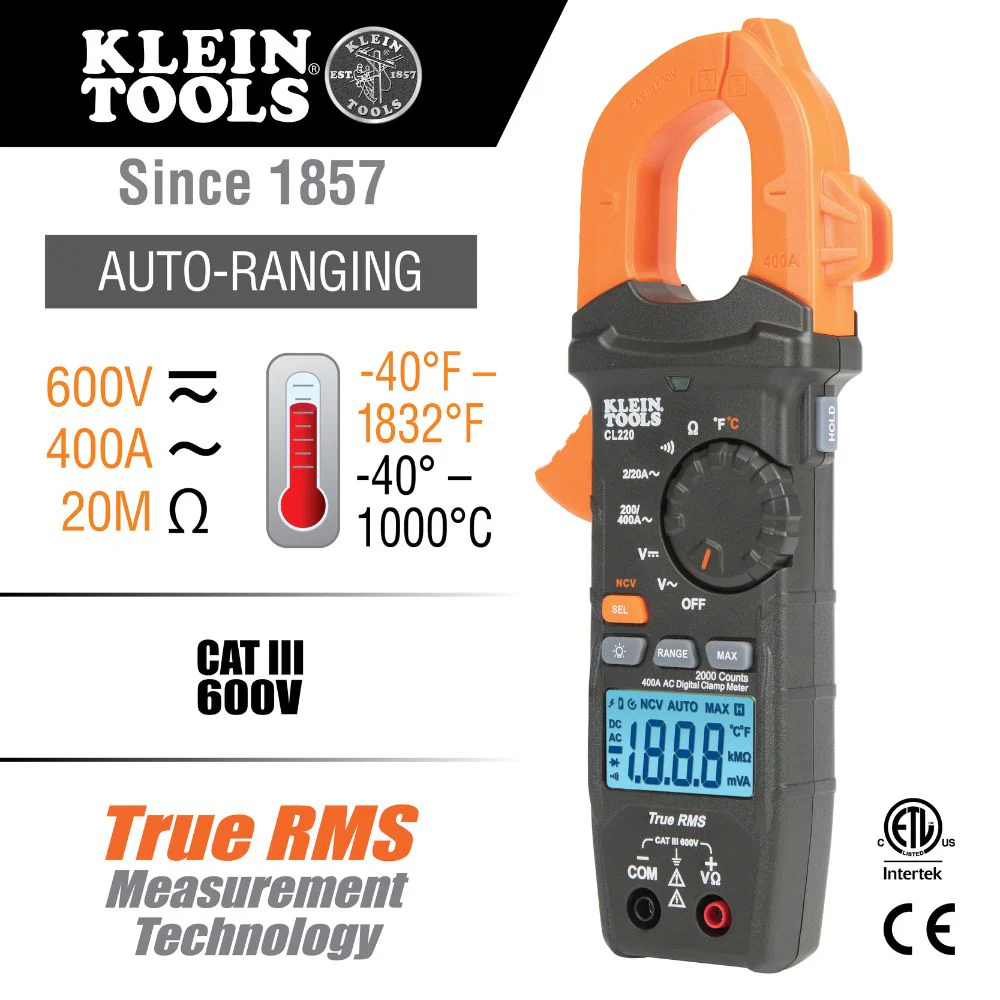 Klein CL220VP Premium Meter Electrical Test Kit - Image 2
