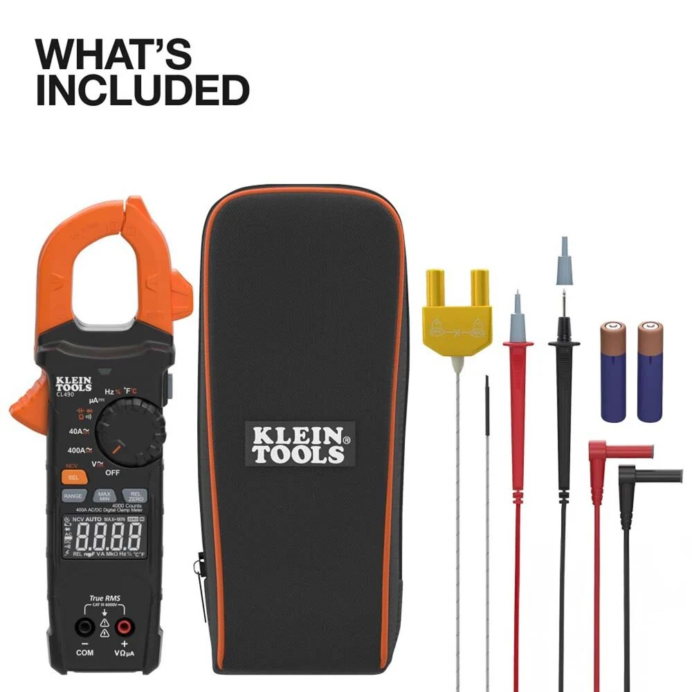 Klein CL490 400A AC/DC Dual-Display Auto-Ranging Digital Clamp Meter - Image 3