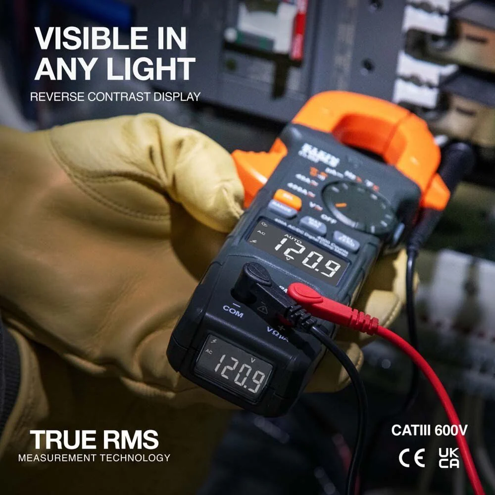 Klein CL490 400A AC/DC Dual-Display Auto-Ranging Digital Clamp Meter - Image 4