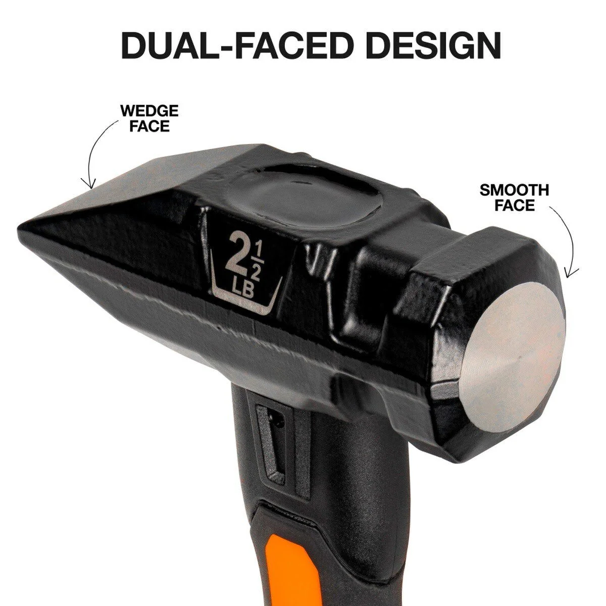 Klein H80602 Fiberglass Handle Blacksmith Specialty Hammer with Dual-Faced Head (2-1/2 lb) - Image 2