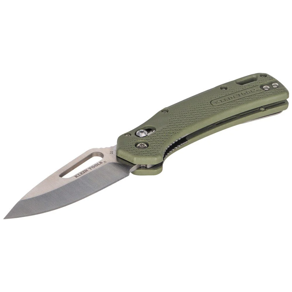 Klein OGK000GNT KTO Resurgence Knife, Drop Point Blade, Moss Green Handle - Image 2