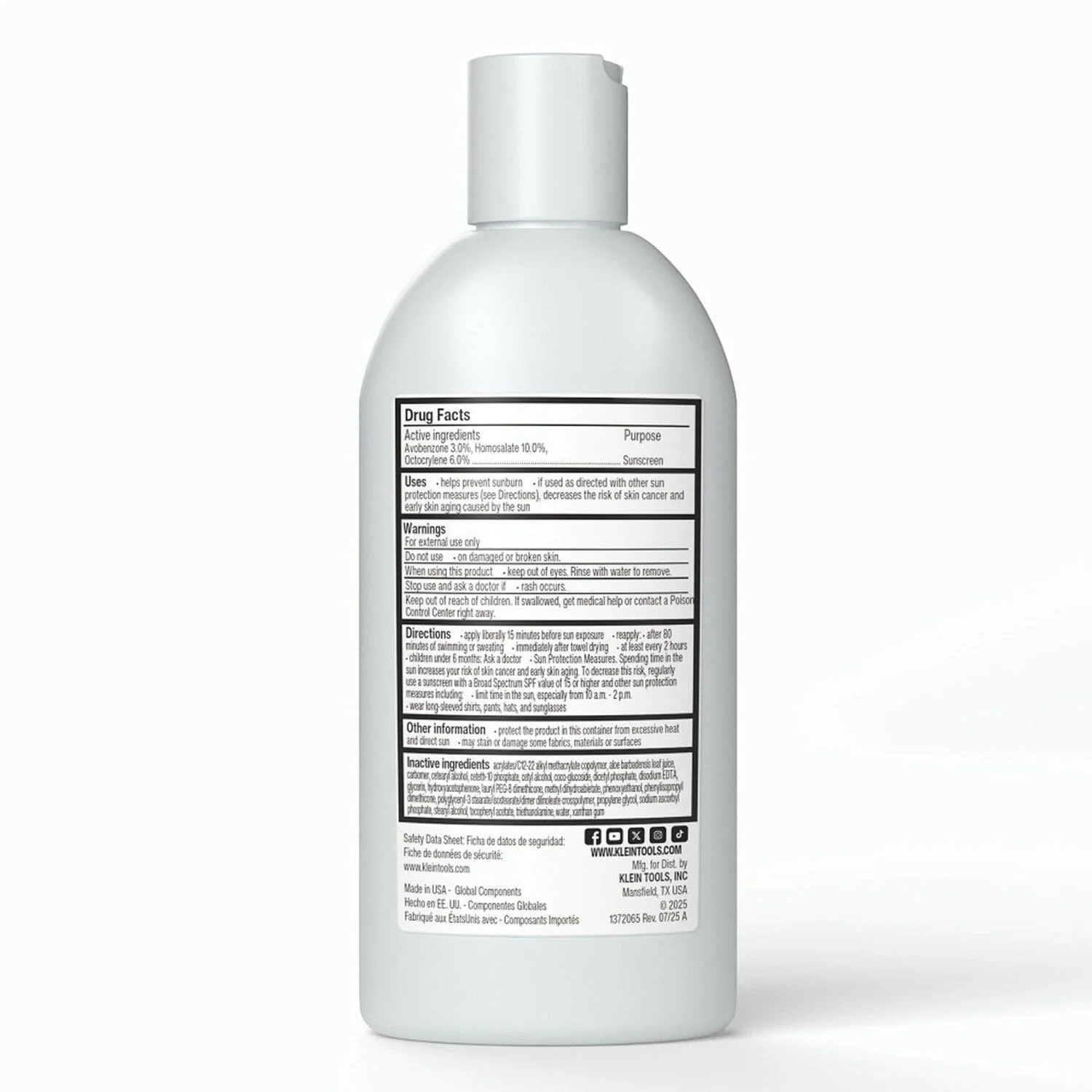 Klein SPF50LOT8 Broad Spectrum SPF 50 Sunscreen Lotion 8 fl oz Tube (12 Pack) - Image 4