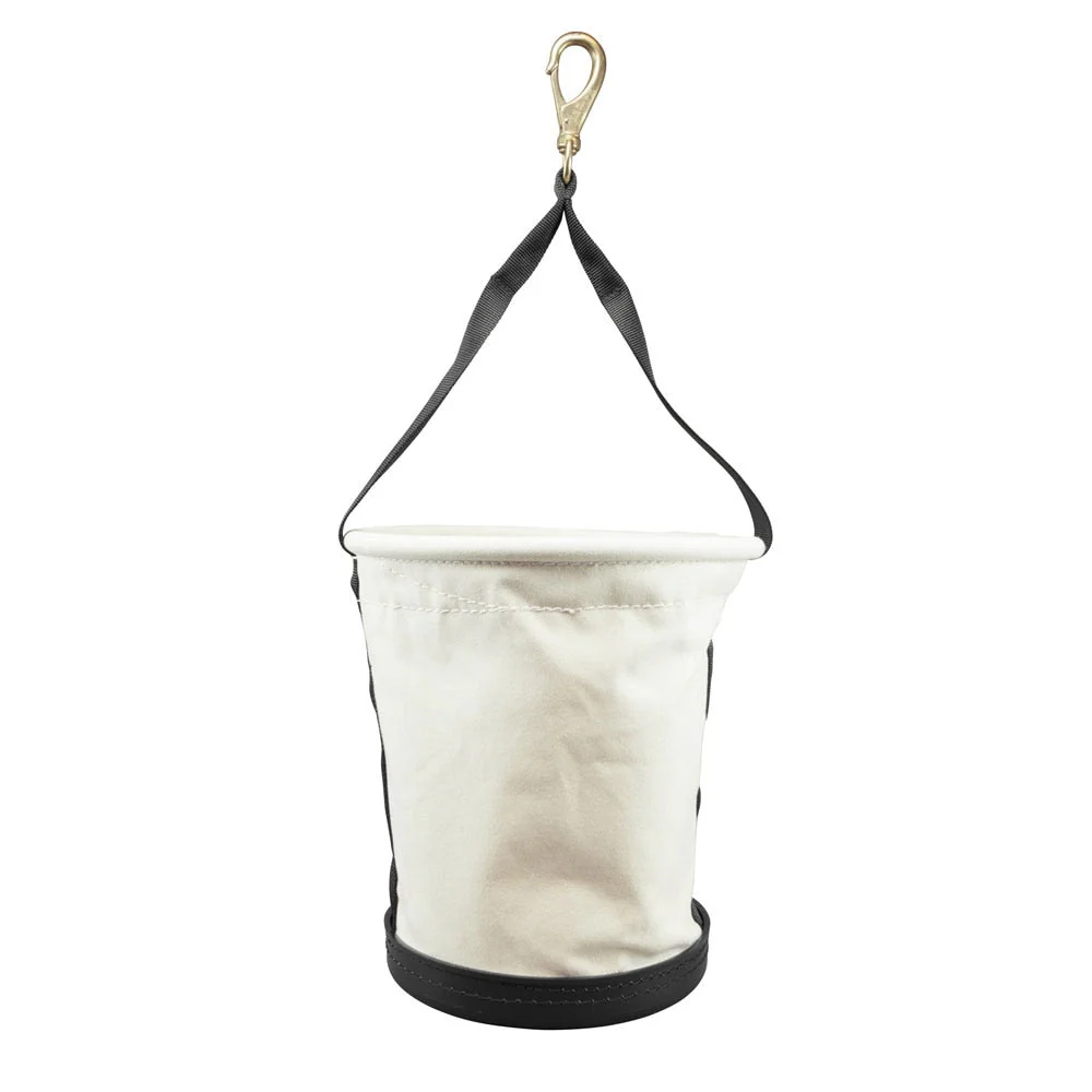 Klein Tools 5113S Tapered-Wall Bucket with Swivel Snap Hook, Canvas - Image 4