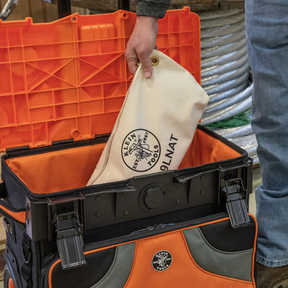 Klein Tools 5539LNAT Canvas Bag with Zipper, Large Natural - Image 2
