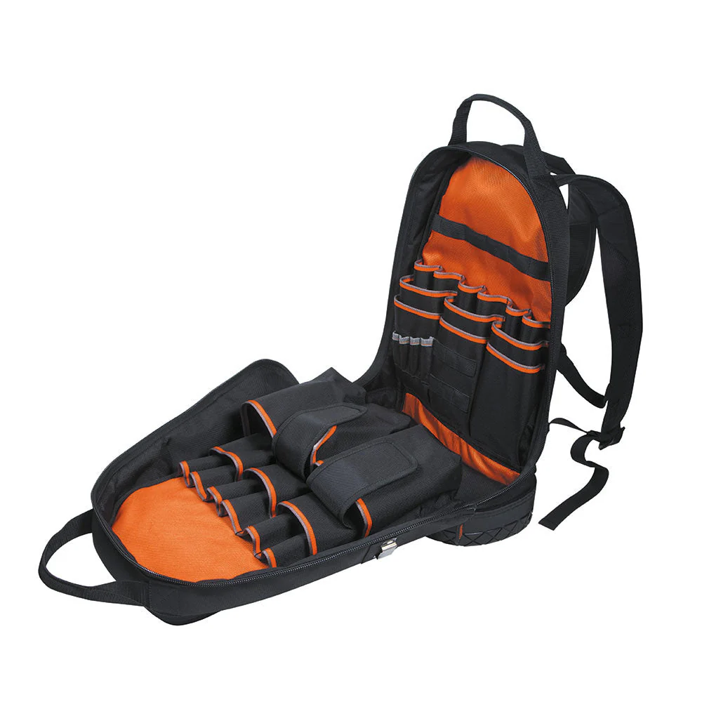 Klein Tools 55421BP-14 Tradesman Pro Tool Bag Backpack, 39 Pockets, Black, 14" - Image 2