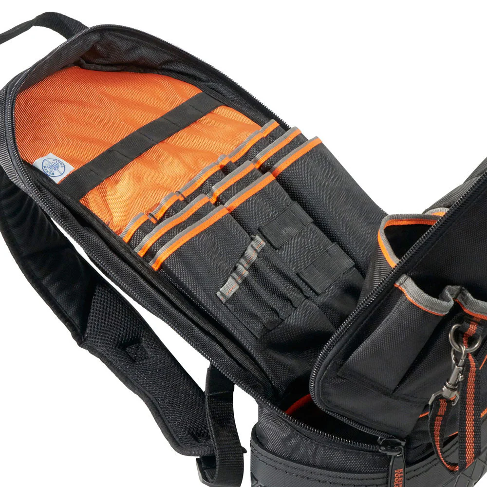 Klein Tools 55421BP-14 Tradesman Pro Tool Bag Backpack, 39 Pockets, Black, 14" - Image 3