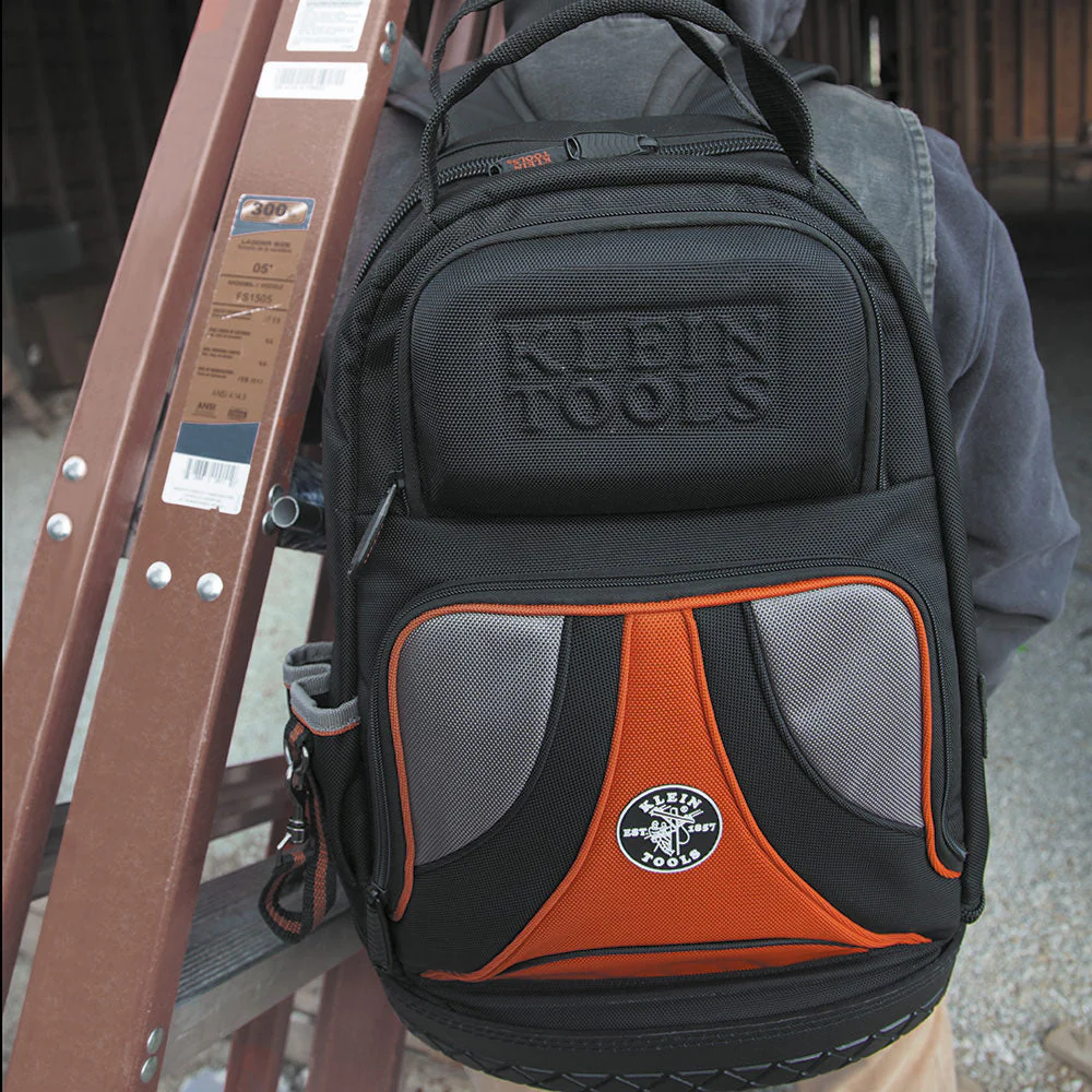 Klein Tools 55421BP-14 Tradesman Pro Tool Bag Backpack, 39 Pockets, Black, 14" - Image 7