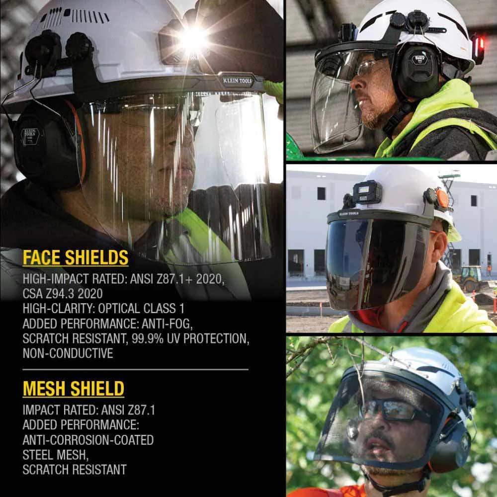 Klein Tools 60531 Replacement Face Shield Lens, Full Brim Hard Hat, Gray Tint - Image 5