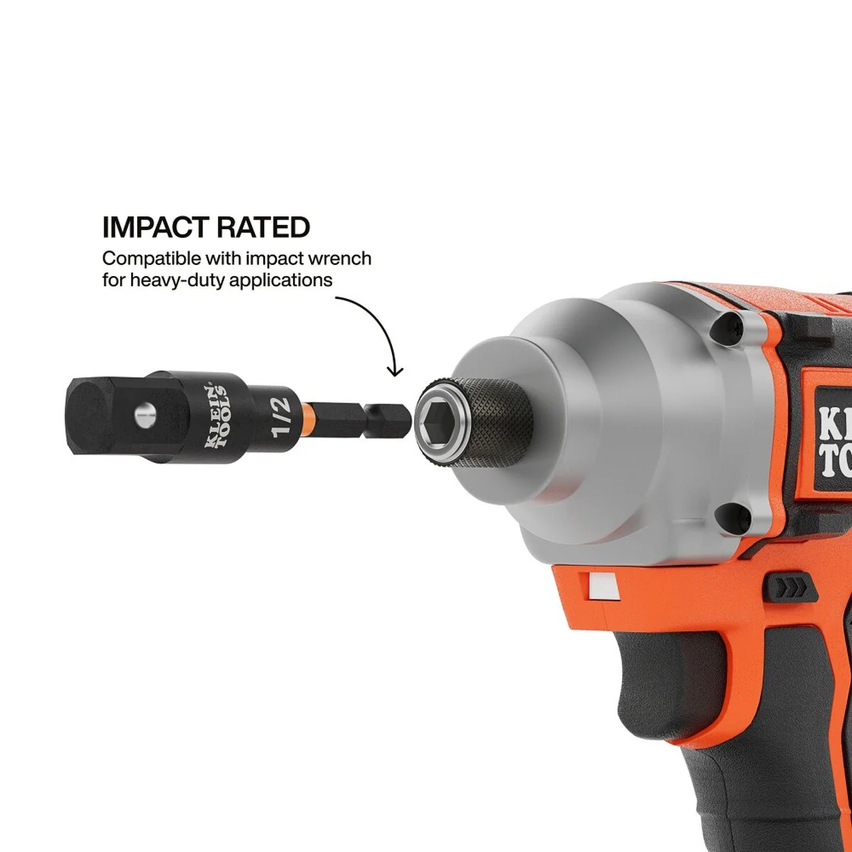 Klein Tools 65813SW Swivel Impact Driver Socket Adapter Set, Impact-Rated 20 Degree Swivel (3 Piece) - Image 4