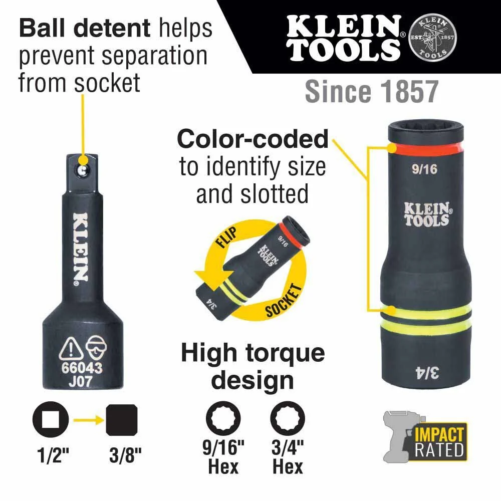 Klein Tools 660KIT3 Impact Socket Set - Image 3