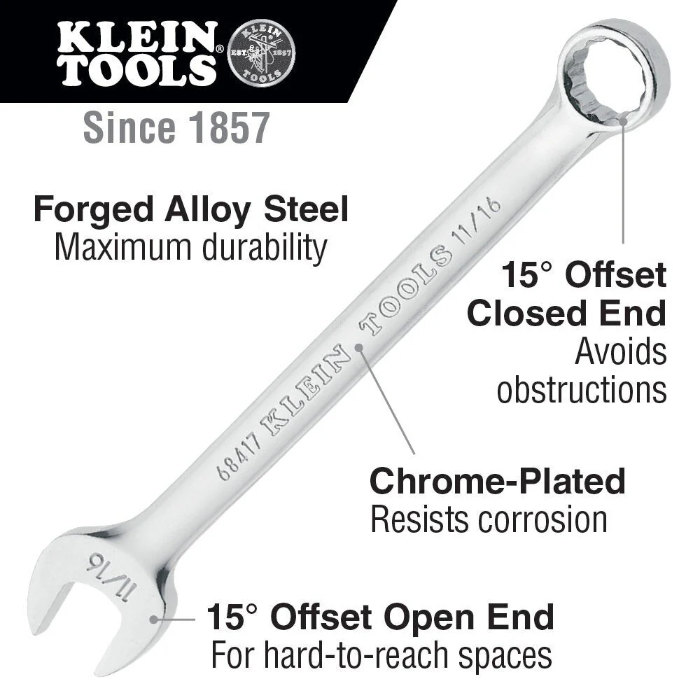 Klein Tools 68406 Combination Wrench Set, 14-Piece - Image 2