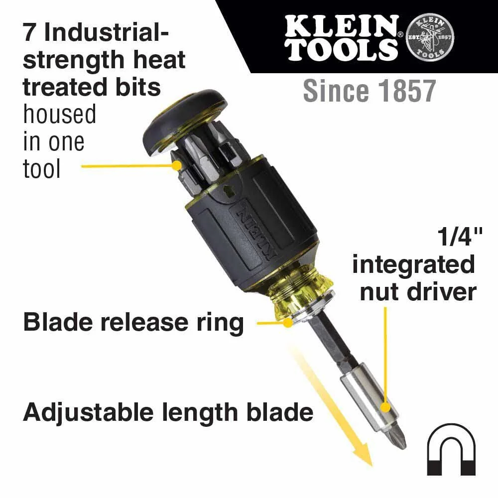 Klein Tools 85515HD Flip Socket, Mini Ratchet and Multi-Bit Driver Set, 3-Piece - Image 3