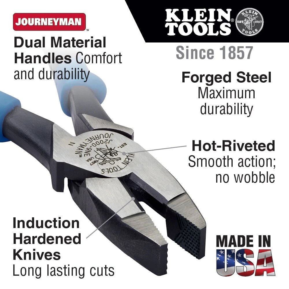 Klein Tools J20008 Lineman's Pliers, 8" - Image 2