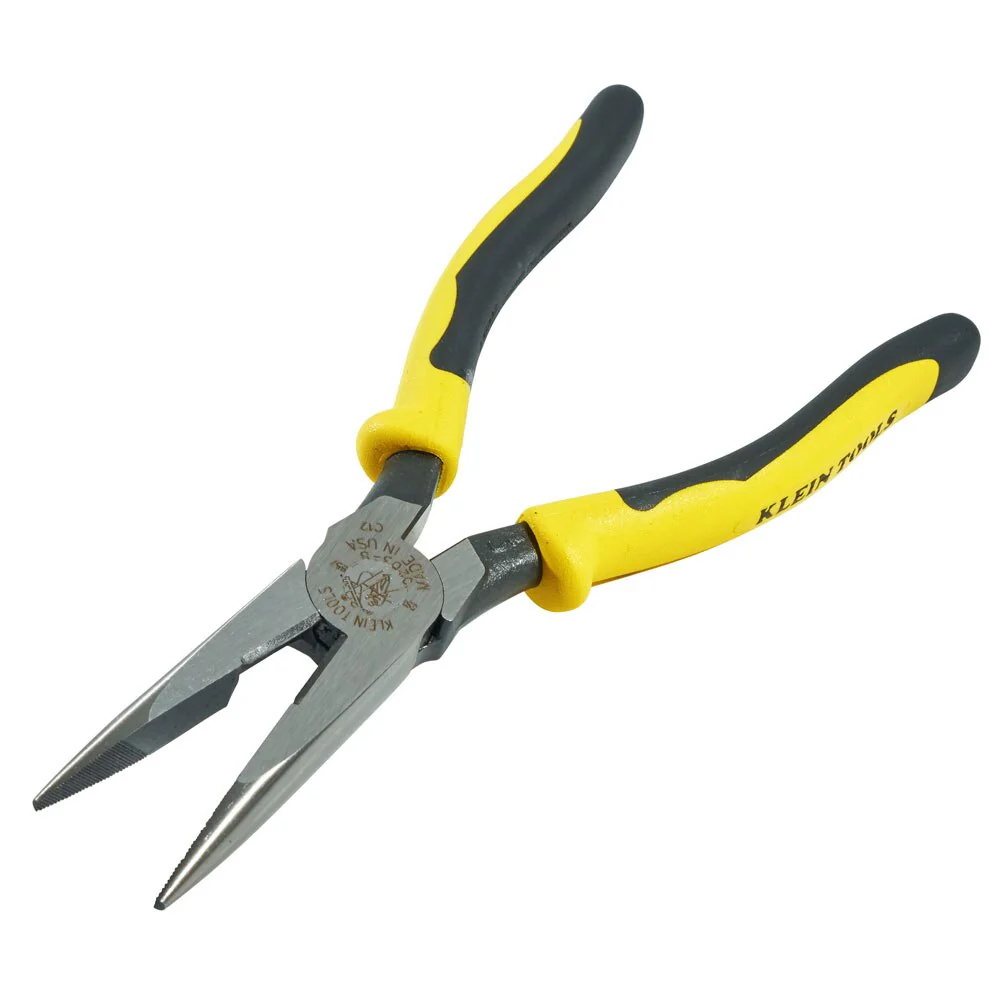 Klein Tools J203-8 Pliers, Long Nose Side-Cutters, 8" - Image 3