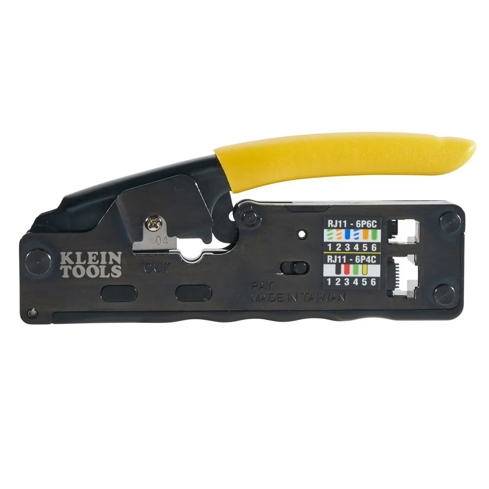 Klein Tools VDV226-107 Compact Ratcheting Modular Crimper / Stripper RJ11, RJ12, RJ45 - Image 2