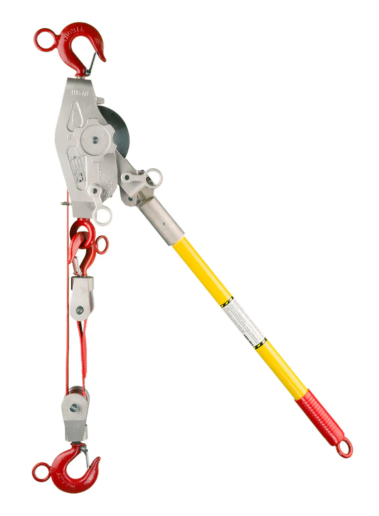 Lugall- 1 1/2 Ton Web Strap Hoist w/ Hot Stick Rings & Hook Latches - Image 3