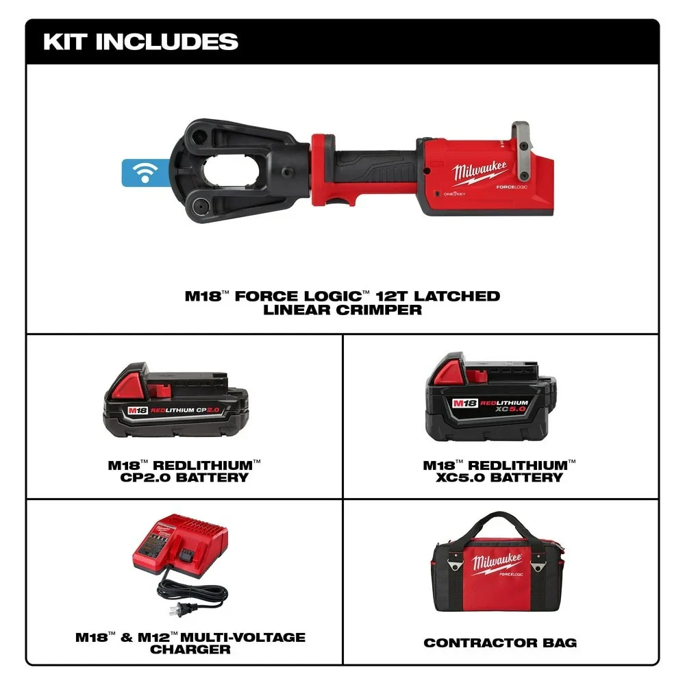 M18 FORCE LOGIC 12T Latched Linear Crimper - Image 5