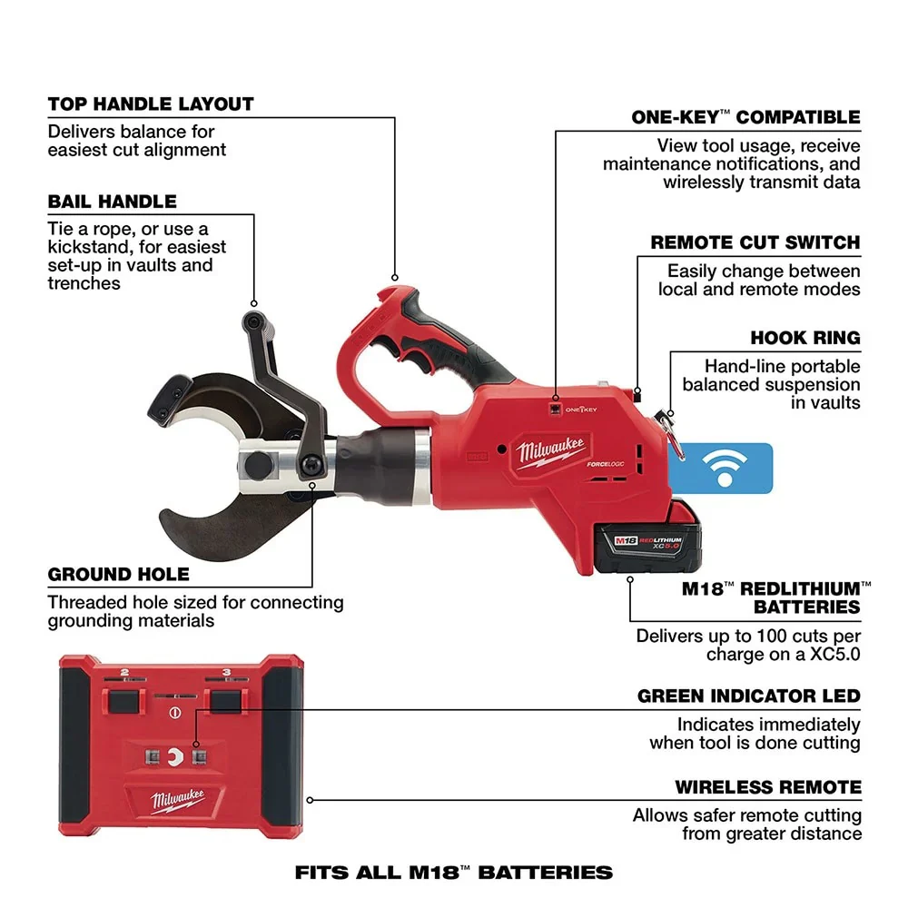 M18 FORCE LOGIC 3 Underground Cable Cutter w/ Wireless remote - Image 5