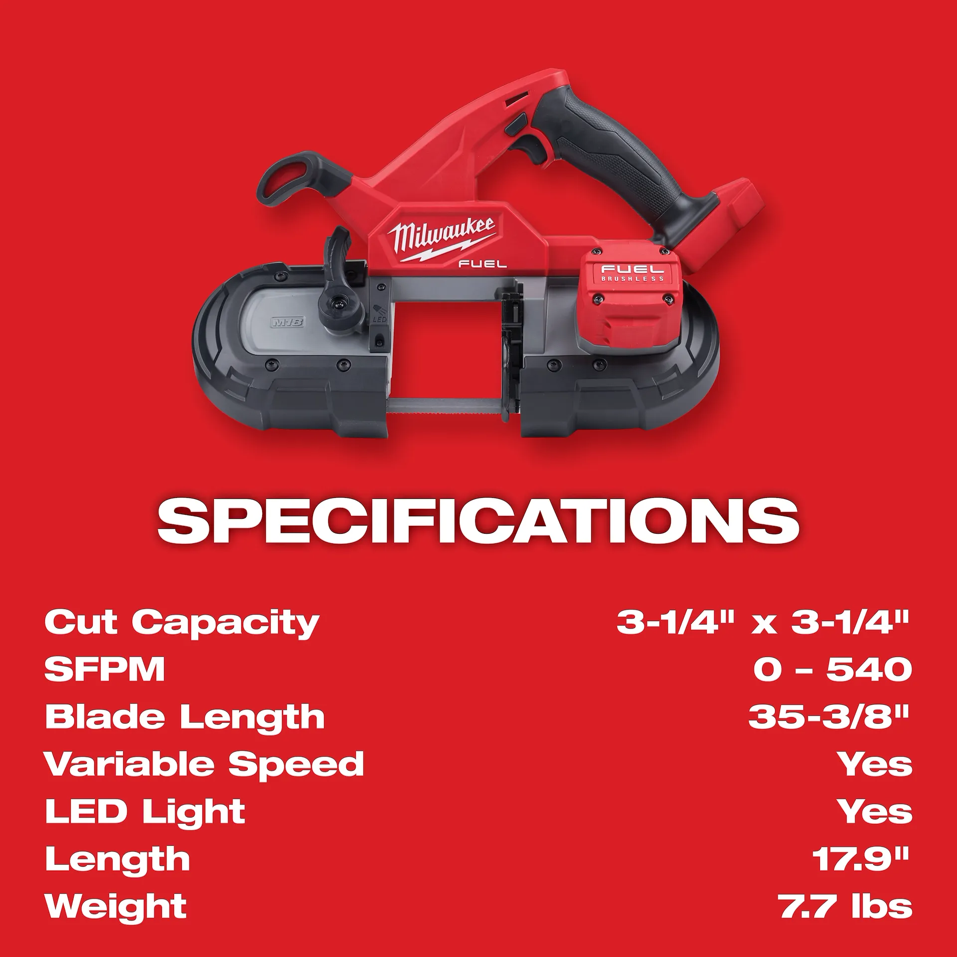 M18 FUEL™ Compact Band Saw (Tool-Only) - Image 5