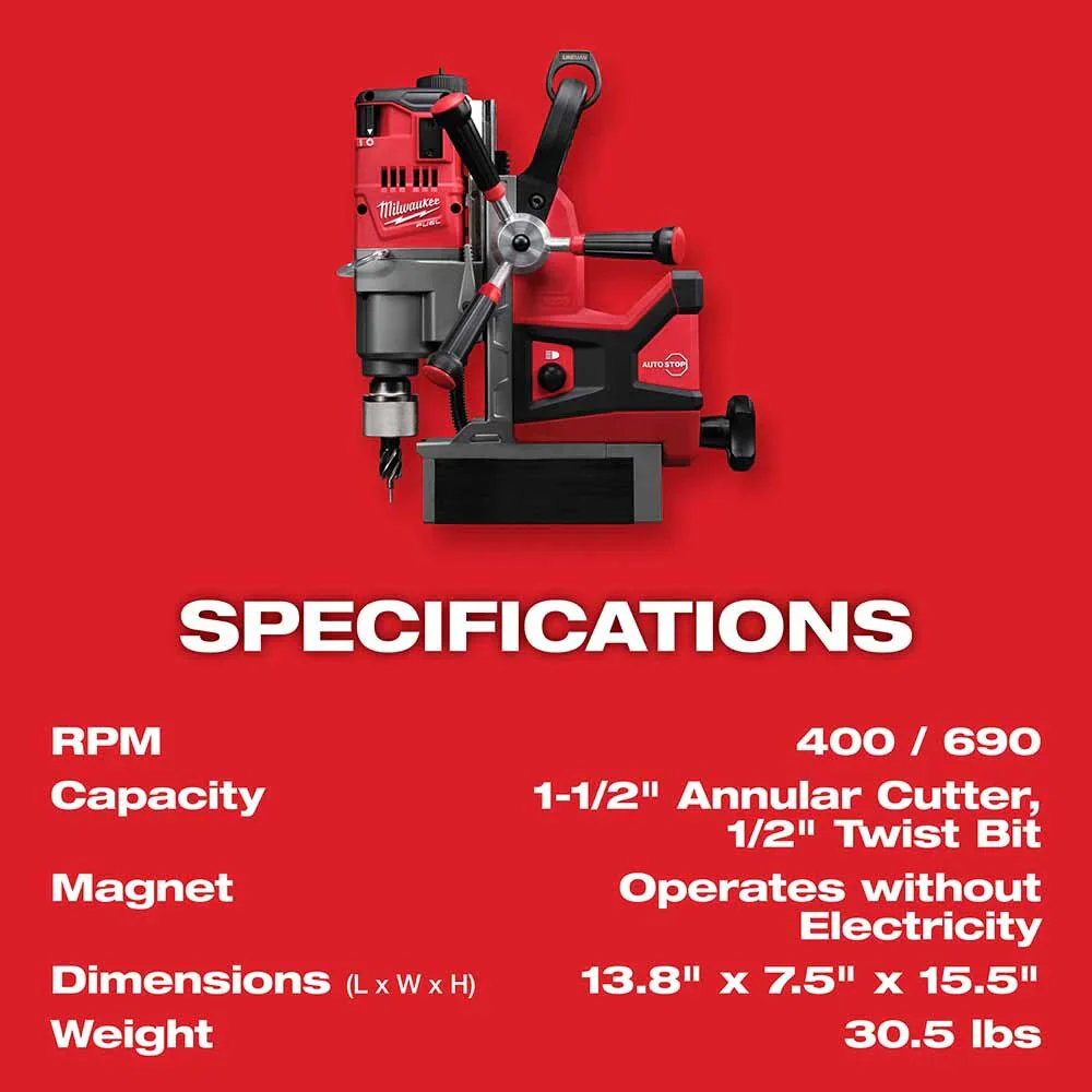 M18 FUEL 1-1/2 Lineman Magnetic Drill High Demand Kit - Image 6