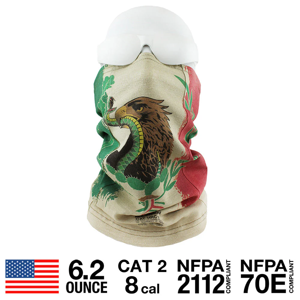 Mexican Flag Beige FR Face Muffler
