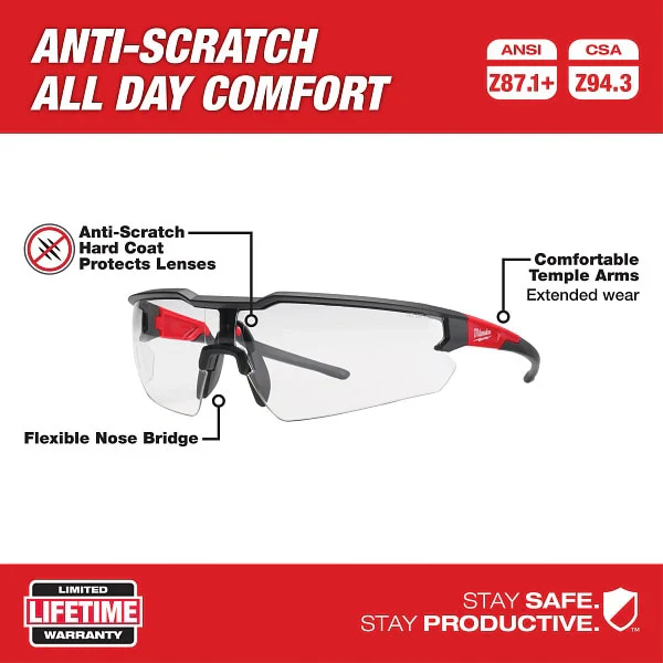 Clear Safety Glasses Anti-Scratch Lenses - Image 7