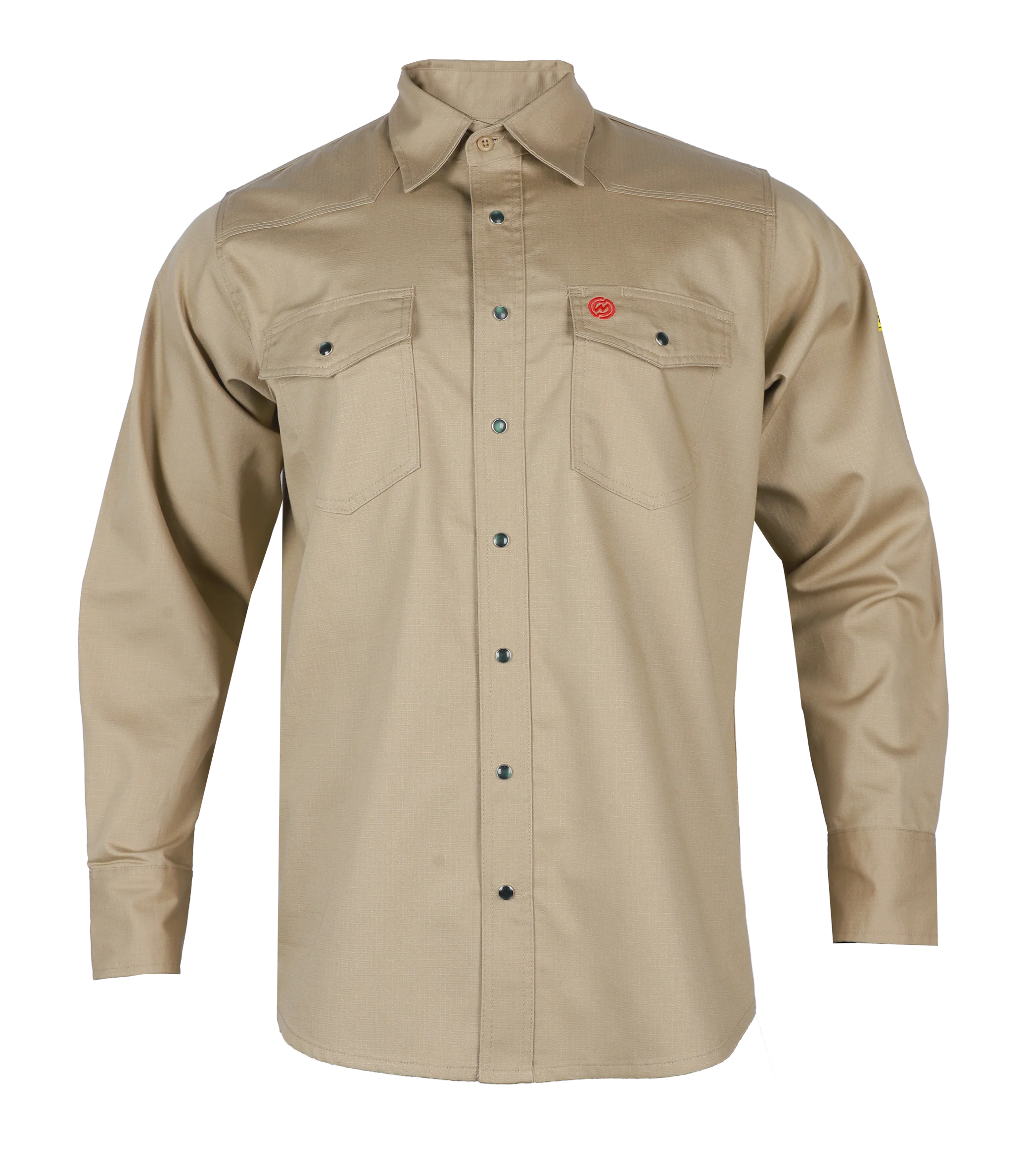NKE FR GOLDEN EAGLE CREST WORK SNAP SHIRT - KHAKI - Image 3
